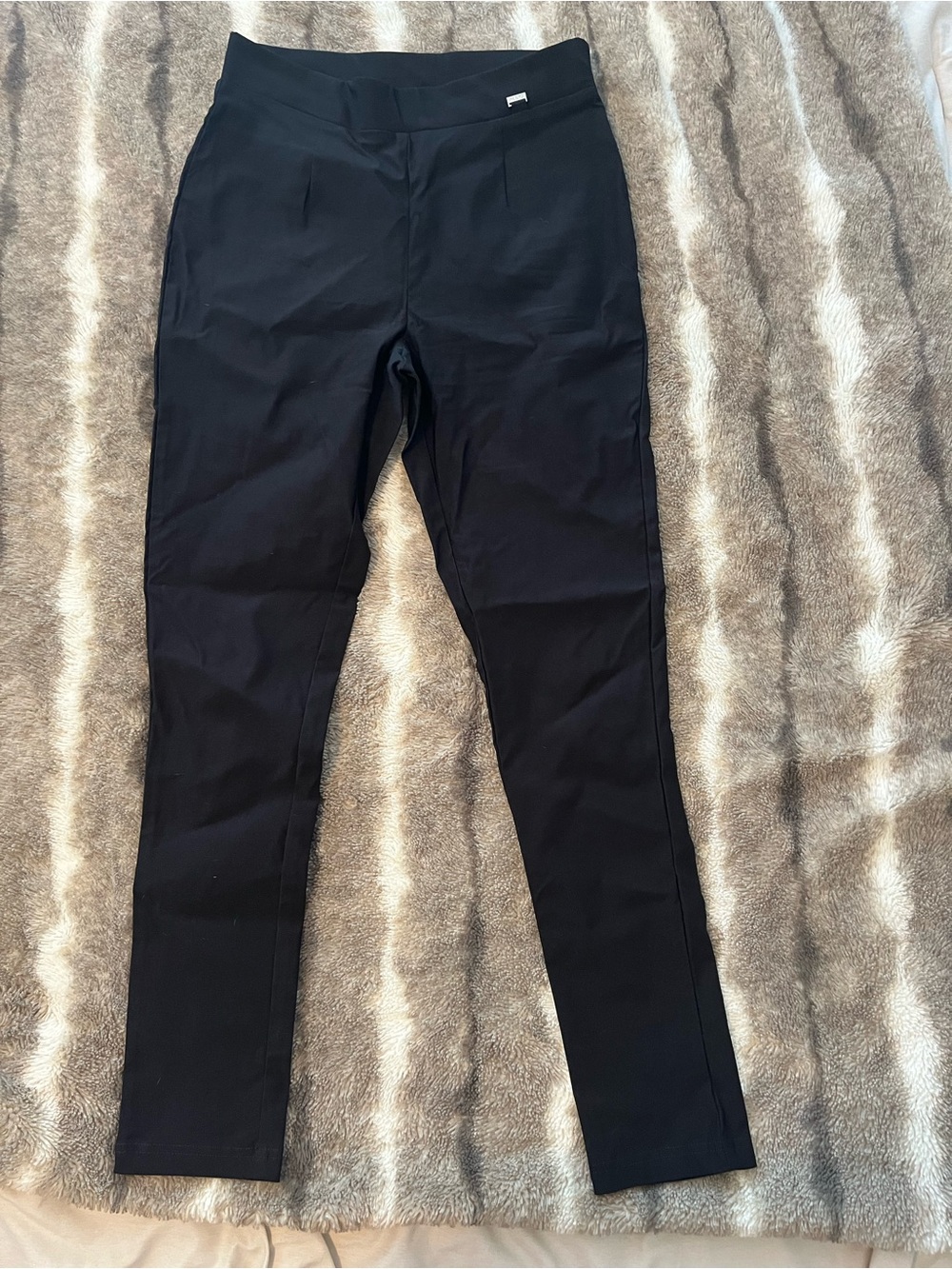 DKNY Black High-Rise Ponte Pants